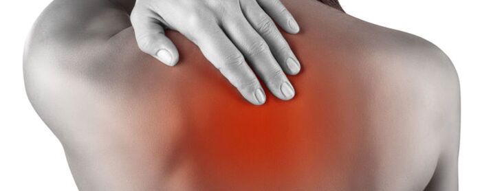 Back pain in osteochondria